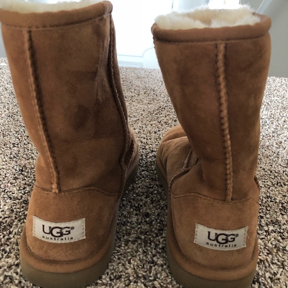 Short classic chestnut UGG boots - Picture 2 of 7
